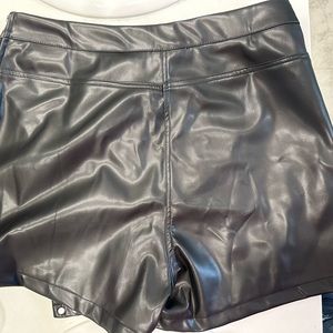 Black pleather skort
